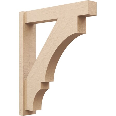 Ekena Millwork 6-in W x 30-in D x 36-in H Balboa Block Rough Cedar Woodgrain TimberThane Outlooker, Primed Tan OUTUR060X30X36BOA44RCPR